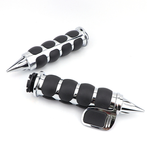 Xe máy tay lái sửa đổi phụ kiện <span class=keywords><strong>Retro</strong></span> Grip với hỗ trợ điện 22mm 25mm tay lái cho Harley - Product Image 1
