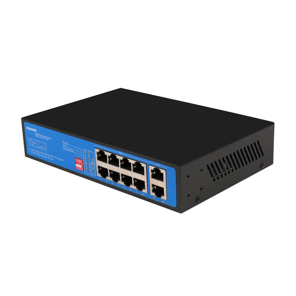 OEM 8/10 порт PoE коммутатор 100M неуправляемый 8*100M POE + 2 * FE RJ45 порт Ethernet сетевой коммутатор