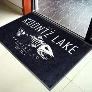 Tapetes de borracha para o chão e pés de entrada com logotipo personalizado, tapetes de nylon para interior, tapetes com logotipo personalizado