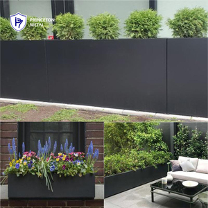 Grande jardinière <span class=keywords><strong>de</strong></span> balcon rectangulaire en aluminium <span class=keywords><strong>de</strong></span> grande hauteur avec support - Product Image 6