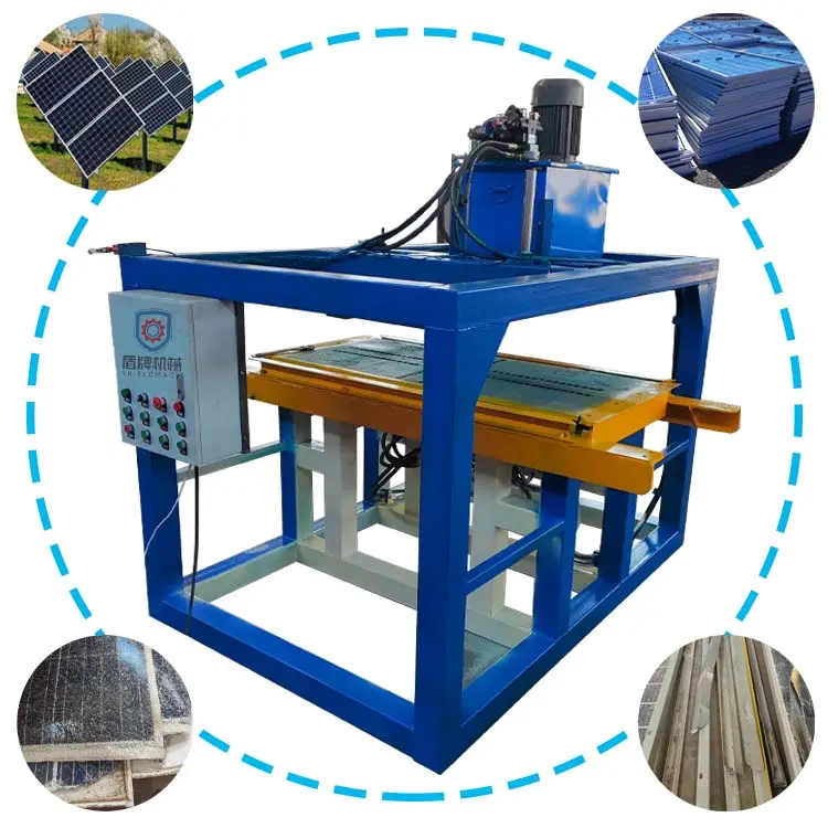 Neue Abfall-Pfotovoltaik-Paneele Solarpanel-Recyclingmaschine Rahmenentfernungsmaschine große Verkäufe europäische Version
