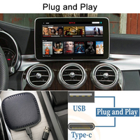 Boîtier Android Auto AI CarPlay Mirror Link, adaptateur d'interface de voiture filaire, commande au volant, navigation automobile 4G/WiFi