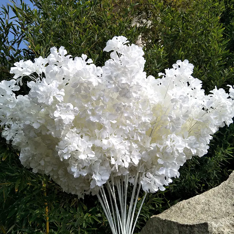 Vente De Gros Fleurs Décoration De Mariage Fleur Blanche Branches De Fleurs De Cerisier En Soie