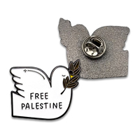 Badge magnétique personnalisé en métal doux émaillé plaqué or, livraison rapide, style sportif Palestine pour