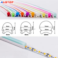 Vente en gros DIY Néon Flexible Bande Lumineuse LED Couvercle 6mm 8mm 10mm Séparé Pliable Silicone Tube avec Service de Coupe