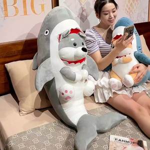 Roman Cartoon Design Pluche Hond En Kat Knuffel Dragen Pluche Haai Slaapzak Haai Hond Grote Pop Eigenzinnige Grappige Pop Pluche - Product Image 4