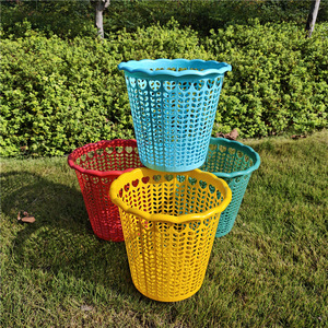Poubelle perforée en plastique de 4 L et moins, cylindrique, ouverte, pour l'intérieur et l'extérieur, pour la maison, la salle de bain, la chambre à coucher, le salon - Product Image 3
