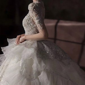 <span class=keywords><strong>Vestidos</strong></span> <span class=keywords><strong>de</strong></span> <span class=keywords><strong>novia</strong></span> simples <span class=keywords><strong>y</strong></span> <span class=keywords><strong>elegantes</strong></span> para mujer Nuevo vestido <span class=keywords><strong>de</strong></span> <span class=keywords><strong>novia</strong></span> <span class=keywords><strong>de</strong></span> varias capas con volantes Vestido <span class=keywords><strong>de</strong></span> baile <span class=keywords><strong>de</strong></span> tren <span class=keywords><strong>de</strong></span> barrido Lsht013 - Product Image 6