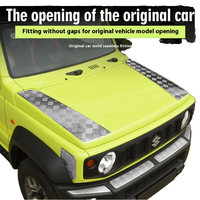 Protecteur de capot modifié pour les kits de carrosserie de voiture Jimny avec bande décorative Accessoires tout-terrain pour la décoration de voiture