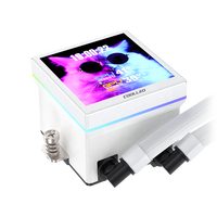 Boîtier d'ordinateur de jeu ICE EMPEROR VISION 360 WH avec dissipateur thermique en aluminium, refroidisseur d'eau, ARGB, Intel LGA115X/1200/1700/1851 pour AM4/AM5