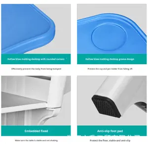 Conjunto de Mesa <span class=keywords><strong>y</strong></span> Silla de Tutoría para Estudiantes de <span class=keywords><strong>Primaria</strong></span> <span class=keywords><strong>y</strong></span> <span class=keywords><strong>Secundaria</strong></span>, Mesa Hexagonal de ABS para Clases Abiertas <span class=keywords><strong>y</strong></span> Discusiones en el Aula - Product Image 4