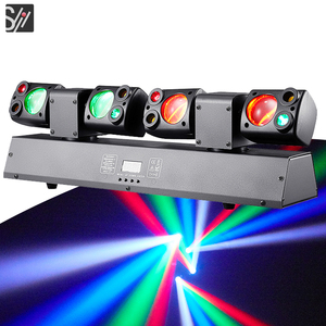 Éclairage de scène LED DJ à double tête DMX, lampe à faisceau d'ambiance pour bar, pour fête à domicile, ambiance disco, danse, équipement d'éclairage dynamique - Product Image 1