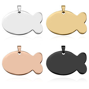 Étiquettes d'identification en métal gravées au laser personnalisées pendentifs en acier inoxydable pour colliers chiens de compagnie personnes - Product Image 5