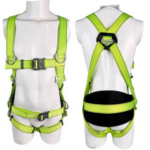 ポリエステル製全身ハーネス、衝撃吸収ランヤード付き安全装備、高所作業用落下防止 - Product Image 1