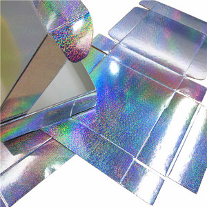 Lấp lánh Holographic lấp lánh bạc laser có thể gập lại giấy Bao bì hộp đồ trang sức vận chuyển bưu phẩm tóc giả lông mi - Product Image 6