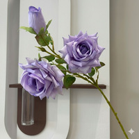 Roses en gros, centres de table en hortensias, fleurs artificielles de lavande violet clair, fleurs artificielles en soie pour mariage, fleurs artificielles de violette et de lilas