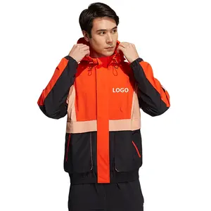Cortavientos de poliéster ligero personalizado para hombre, chaqueta de talla grande para exteriores, Primavera, 2022