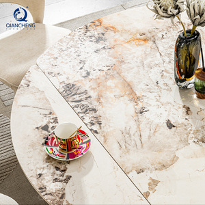 <span class=keywords><strong>Table</strong></span> de salle à manger extensible sur mesure <span class=keywords><strong>Table</strong></span> extensible rectangulaire pivotante moderne de luxe en ardoise <span class=keywords><strong>ronde</strong></span> avec dessus en forme de roche - Product Image 5
