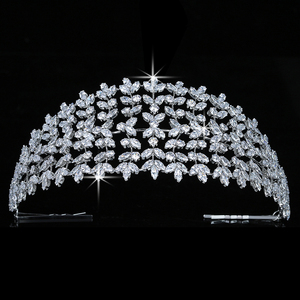 Diademi <span class=keywords><strong>E</strong></span> Corona Echsio Carino Romantico Delle Donne di Cerimonia Nuziale Nuziale del Pettine Dei Capelli Della Fascia Dei Capelli Del Partito Dei Monili di Zircon BC5134 Corona Princesa - Product Image 6