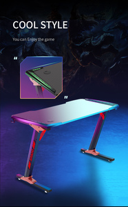 Bàn Máy Tính Thiết Kế Mới Hiện Đại Với Đèn Led Điều Chỉnh Chiều Cao Bàn Chơi Game Rgb Black Metal Biểu Tượng Tùy Chỉnh Bàn Văn Phòng 1 Chiếc - Product Image 5