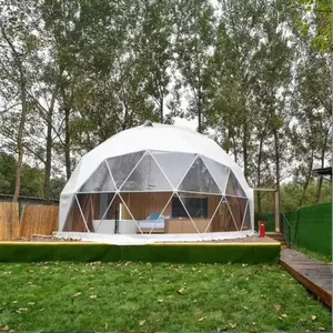 Tenda kubah geodesic berkemah mewah mewah tahan air bahan PVC tahan angin tenda kubah untuk acara pesta besar