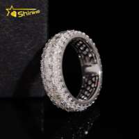 Bague personnalisée pour homme en moissanite, bijoux fins, argent 925, moissanite taille Asscher 3 mm, bague de fiançailles, bague de mariage, bague hip-hop