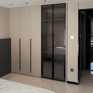 ตู้เสื้อผ้าแผงไม้ทันสมัยปรับแต่งได้ตามต้องการวัสดุอลูมิเนียมสำหรับห้องนอนโรงแรมห้องนั่งเล่นบ้านอพาร์ทเมนต์วิลล่าและโรงเรียน - Product Image 2