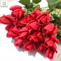 Groothandel Hoge Kwaliteit Kunstmatige Roos Knoppen Real Touch Latex Gecoat Bloem Zijde Bruiloft Decoratieve Bloemen Bruidsboeketten