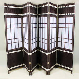 Pas cher 4/6/8 Panneau Rotin Paravent Séparateur de Pièce Salon <span class=keywords><strong>Cloison</strong></span> Séparateur Japonais Papier Diviseur Panneaux Wickers - Product Image 3