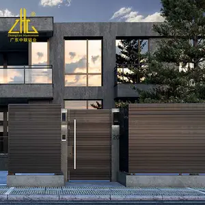 ZHONGLIAN-VALLA de jardín de aluminio moderna, para casas, hoja vertical, valla de aluminio, tablillas de aluminio