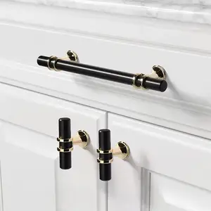 Easy Install Kitchen Drawer Knobs Wardrobe Cupboard Single Hole Cabinet T Bar Pull Handles