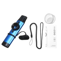 Aluminum Alloy Kazoo Woodwind Instrument Musical Instrument Kazoo for Beginners Blue