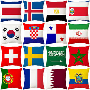 Coussins de canapé personnalisés avec drapeau national, housses de coussin carrées, technique de tricot, événements sportifs, cadeau pour les fans de football, pour la maison - Product Image 2