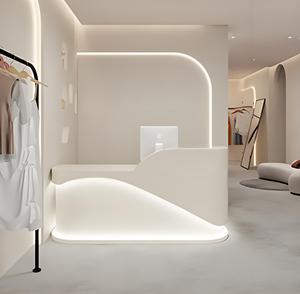 เคาน์เตอร์ต้อนรับแบบปรับแต่งได้ B033 เคาน์เตอร์แคชเชียร์ เคาน์เตอร์บาร์ ร้านกาแฟ ร้านเค้ก ร้านชานม ร้านออกกำลังกาย สตูดิโอโยคะ โรงแรม - Product Image 3