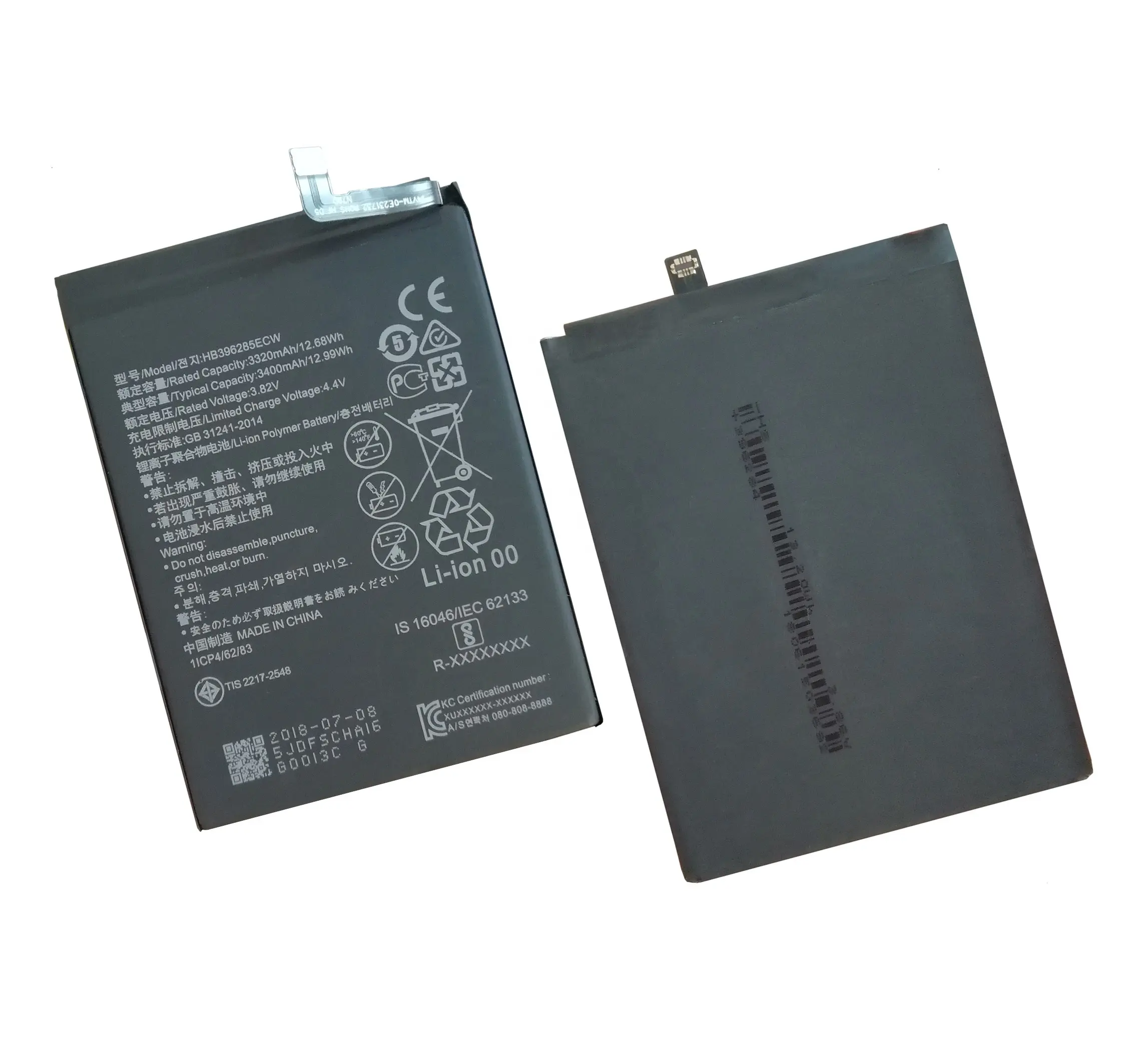 Replacement Phone Battery HB396285ECW 3400mAh for Huawei P20 / Honor 10 / Honor 10 Lite Original Batteries