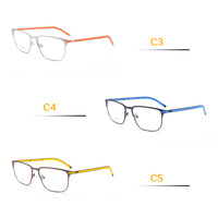 Nuevo Modelo 2025, Armazón de Lentes Deportivo Ligero de Acero Inoxidable con Patillas de Goma, Lentes Ópticas Coloridas Unisex