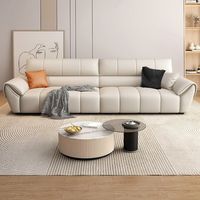 4-Sitzer Weißes Leder-Ecksofa mit Relaxfunktion und Stauraum für Großfamilien-Wohnzimmer