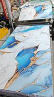 2.5Mm 2.8Mm 3Mm Custom Waterdicht Eenvoudig Te Installeren UV-Marmeren Plaat UV-Wandpaneel Pvc Tv-Muurbord