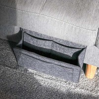 Feutre canapé table sac suspendu épais feutre cosmétique sac à main organisateur feutre chevet caddy pour le stockage pour livre stylo lunettes