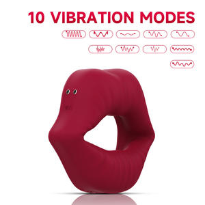 Juguete Sexual Masculino con Forma de Pene y Boca de Rosa, Vibrador, Anillo para Pene, Juguetes Sexuales para Adultos para Hombres - Product Image 3