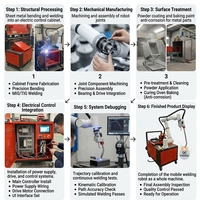 Cobot de Soldadura Colaborativo con Antorcha MIG, Automático y Programable para Soldadura de Chapa/Tubería, Capacidad 3-5 Veces Superior, 3KW