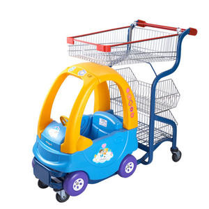 बच्चों के धातु सुपरमार्केट शॉपिंग ट्रॉली के साथ बच्चे बच्चे सीटें बच्चों खिलौना कार - Product Image 3