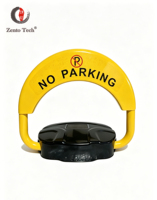 Barrière de stationnement automobile étanche Zento jaune avec télécommande, anti-collision, pour protéger les places de stationnement privées