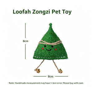 Juguete para Gatos con Forma de Zongzi, con Hierba Gatera y Campanas, Juguete Seguro para Masticar y Limpiar los Dientes, de Fibra Vegetal Natural, para Gatos - Product Image 6