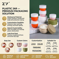 Pot en plastique de luxe rechargeable et réutilisable à large ouverture pour crème visage et contour des yeux – Idéal pour les voyages
