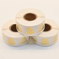 Étiquettes personnalisées en rouleau, imperméables, avec logo personnalisé en feuille d'or, autocollants adhésifs résistants aux UV, écologiques, promotionnels