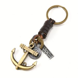 Llavero de Metal con Ancla de Barco Vintage, Simple y Creativo, Pequeño Regalo, Aleación de Cobre Antiguo, Hebilla Tejida para Colgar - Product Image 5