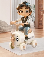 Voiture à batterie anti-retournement 4 roues Peanut Wiggle pour enfants, jouet d'équilibre avec musique pour garçons et filles de 2 à 6 ans