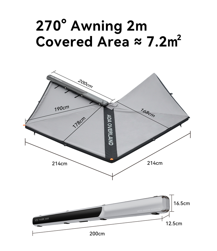 Grigio: 200 cm * 270 gradi
