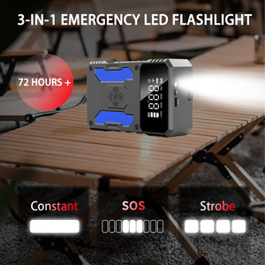 <span class=keywords><strong>Chargeur</strong></span> de <span class=keywords><strong>batterie</strong></span> de <span class=keywords><strong>voiture</strong></span> portable 12V avec démarreur de secours, pompe à pneus <span class=keywords><strong>et</strong></span> compresseur d'air, courant de crête 3000A, <span class=keywords><strong>batterie</strong></span> externe 26640mWh - Product Image 5